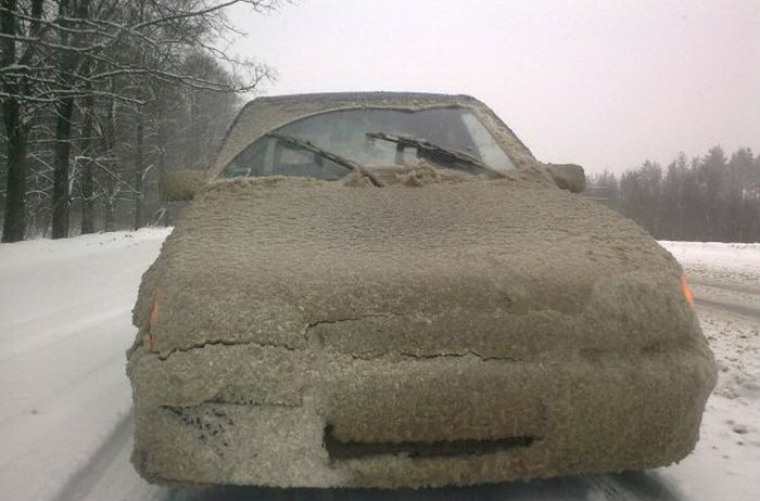 Штраф за снежок на автомобильном номере фото
